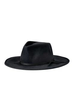 Brixton Joanna Packable Black Felt Hat