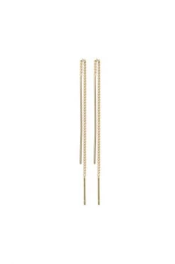 Pilgrim Tahoe Thread Bar Earrings Gold