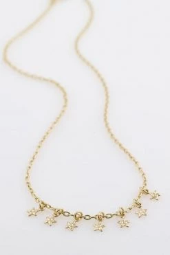 Pilgrim Jewellery Regina Seven Mini Stars Gold Pendant Necklace