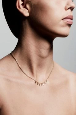 Pilgrim Jewellery Regina Seven Mini Stars Gold Pendant Necklace