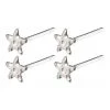 Pilgrim Regina Mini Star Stud Silver Earrings Two Pack Jewellery