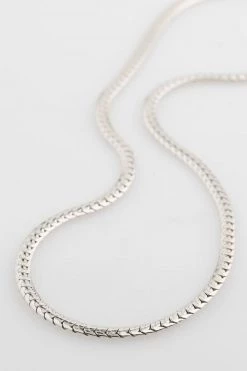Pilgrim Talia Flat Snake Chain Silver Necklace