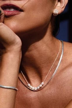 Pilgrim Talia Flat Snake Chain Silver Necklace