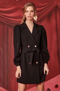 Coop Blazer Of Glory Black Tie Waist Dress New In