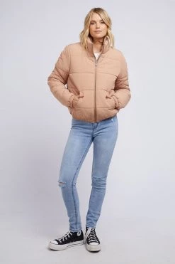All About Eve The Edit Mila Tan LS Puffer Jacket