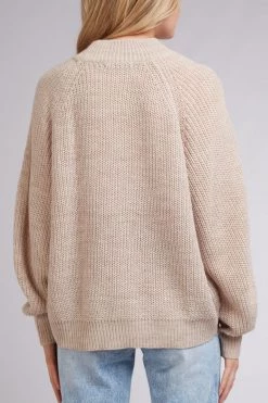 All About Eve Harper Oat Crew Neck LS Knit New In