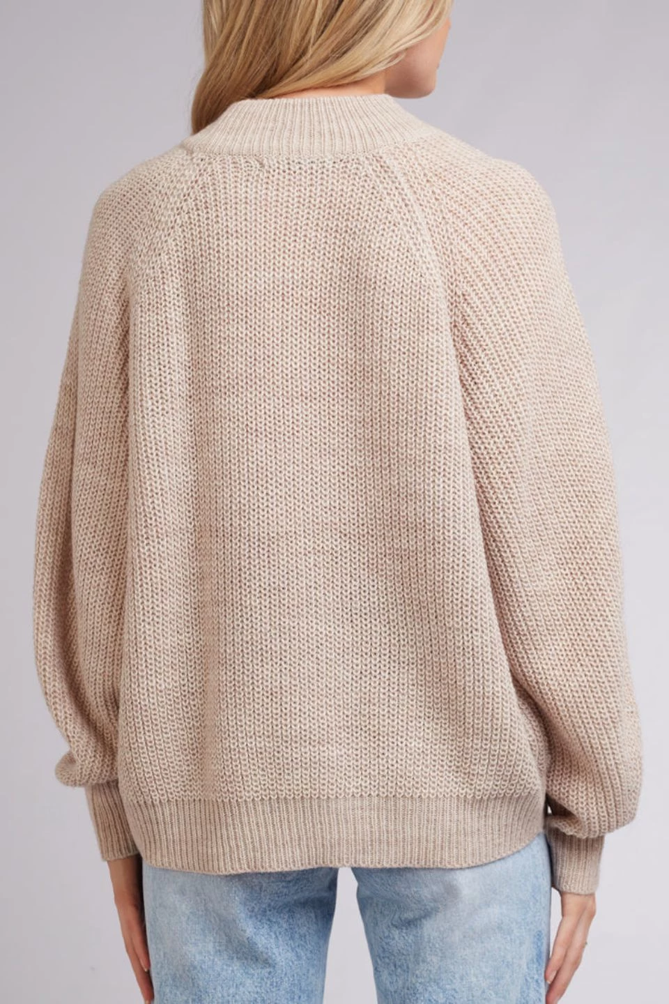 All About Eve Harper Oat Crew Neck LS Knit New In