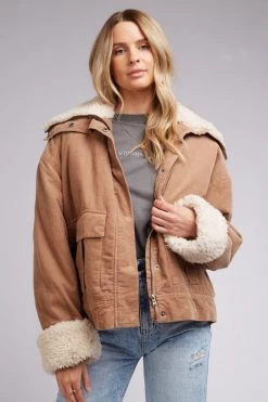 All About Eve Maya Tan LS Cord Utility Jacket