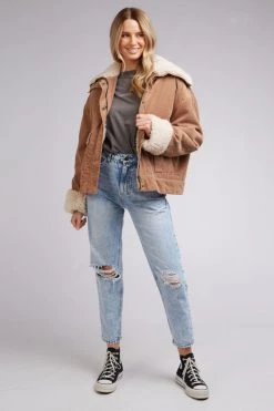 All About Eve Maya Tan LS Cord Utility Jacket