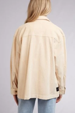 All About Eve Kendra Natural Button Down LS Coat Shacket New In