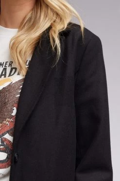 All About Eve Harmony Black LS Coat