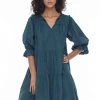 Blak Promise Half Sleeve Basil Tiered Mini Dress New In