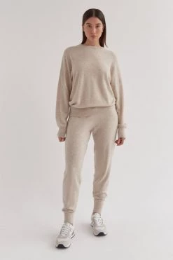 Assembly Cotton Cashmere Lounge Sweat Oat Marle New In