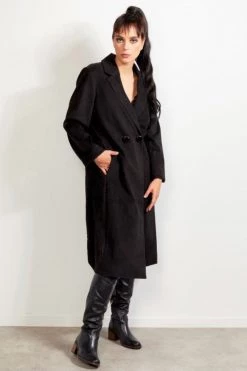 Drama The Label New In Money Black Long Coat