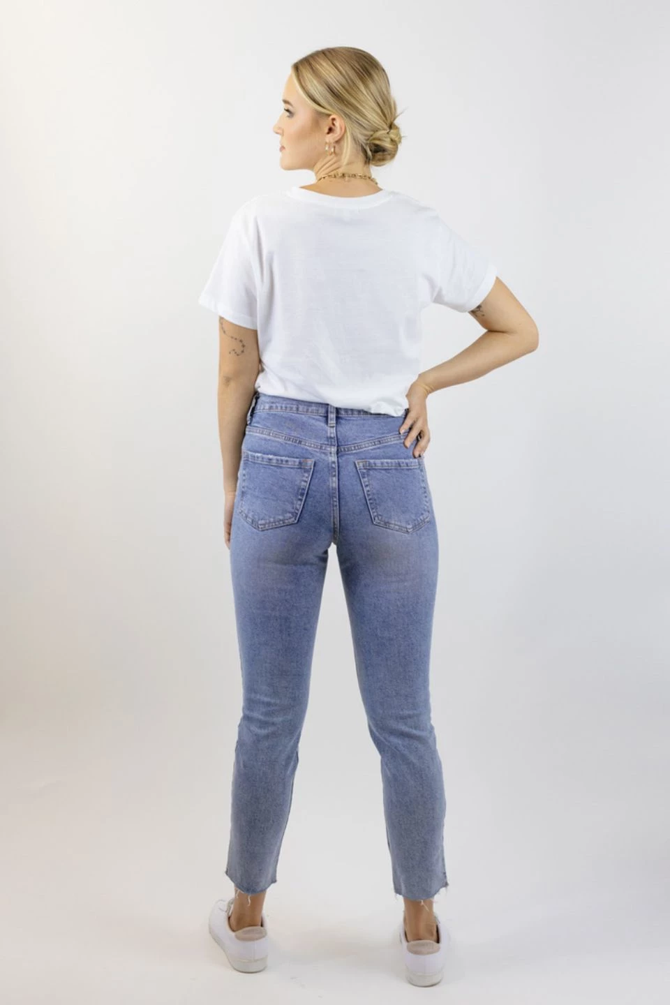Among The Brave Stella Light Blue Slim Leg Denim Jean