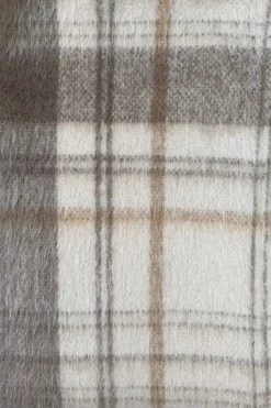 Esmaee Empire Cream Vintage Check Coat New In