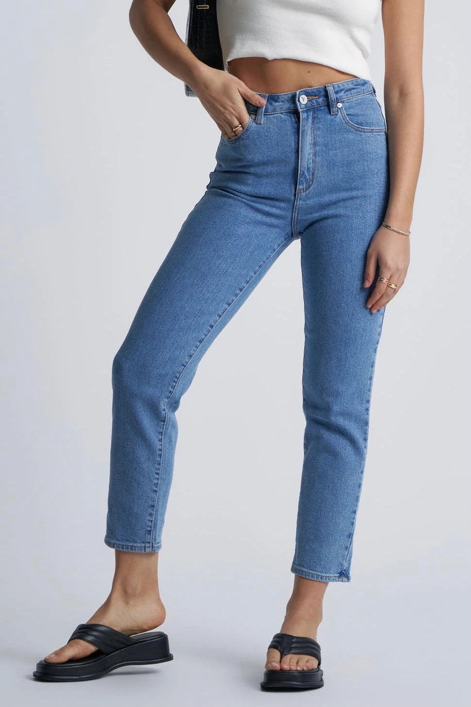 Abrand Jeans A 94 High Slim Georgia Blue Denim Jean