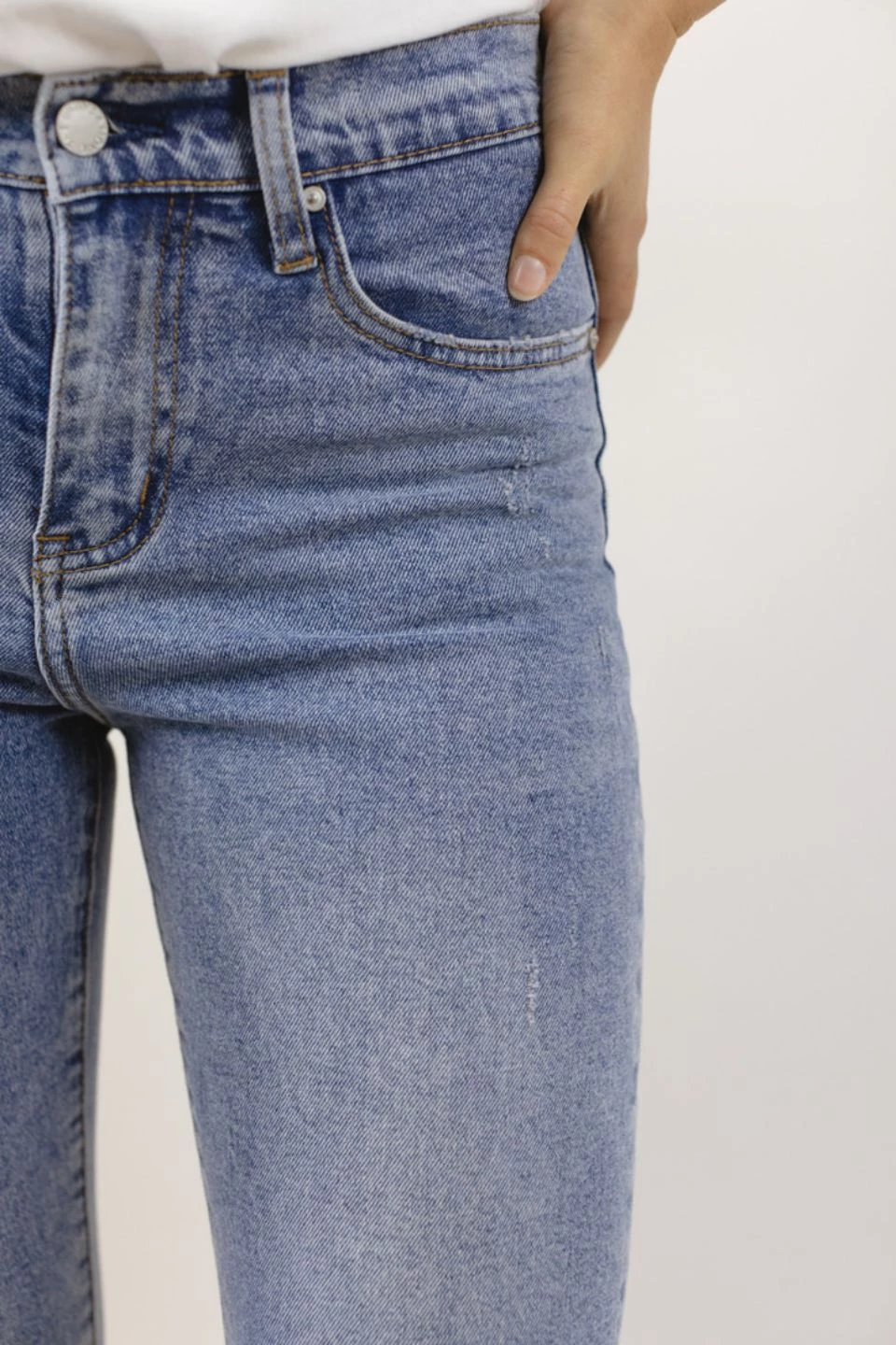 Among The Brave Stella Light Blue Slim Leg Denim Jean
