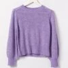 Among The Brave Zesty Lilac Mohair Blend Balloon Sleeve Knit