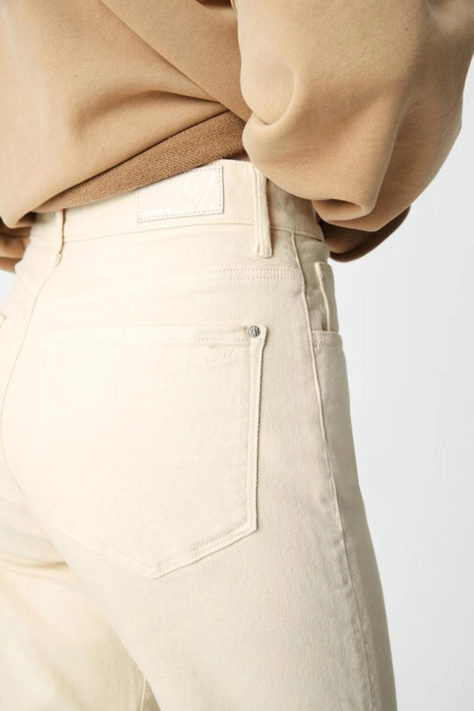 Mavi Barcelona Antique White High Wide Denim Jean New In