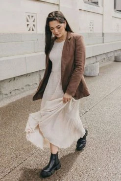 Ivy + Jack New In Mason Chocolate Linen Boyfriend Blazer