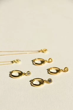 Brie Leon Jewellery Daisy Row 925 Drop Gold Sleeper Earrings