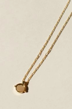 Brie Leon Jewellery 925 Robert Spinning Disc Pendant Gold Necklace