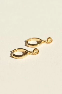 Brie Leon Jewellery Daisy Row 925 Drop Gold Sleeper Earrings