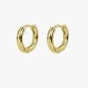 Brie Leon Jewellery 925 Simple Mini Huggie Gold Earrings
