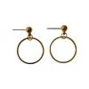 Flo Gives Back 15% To Women In Need Medium Drop Circle Earrings Gold Jewellery