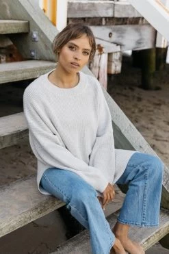 Maxted Knitwear Seven Pebble Super Soft Rib Pullover