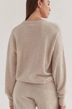 Assembly Cotton Cashmere Lounge Sweat Oat Marle New In