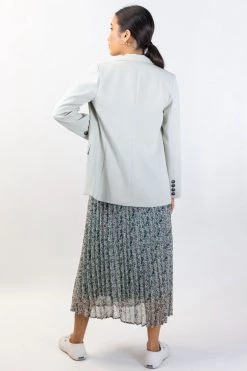 Ivy + Jack Cooper Cloud Textured Crepe Boyfriend Semi Fitted Blazer New In