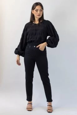 Among The Brave Rio Black Relaxed Straight Leg Jean