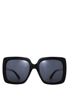 Reality Eyewear Azur Black Oversized Square Sunglasses With Gold Metal Arms Get The Look