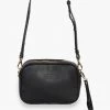 Federation The All Times Black Leather Cross Body Gold Hardware Bag