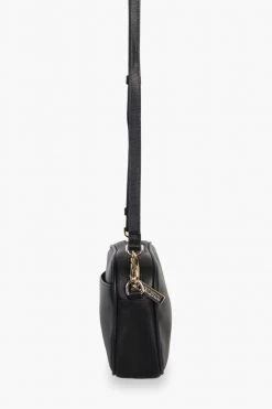 Federation The All Times Black Leather Cross Body Gold Hardware Bag