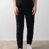 Among The Brave New In Essential Black Tapered Viscose Boyfriend Cuffed Pant