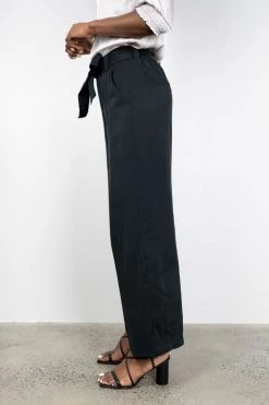 Among The Brave New In City Black Rayon Flat Front Pant