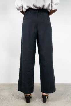 Among The Brave New In City Black Rayon Flat Front Pant