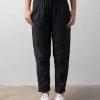Among The Brave Pants New Love Black Drawstring Drapey Cuffed Pant