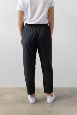 Among The Brave Pants New Love Black Drawstring Drapey Cuffed Pant