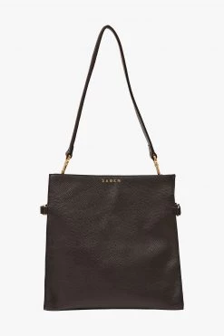 SABEN Bags Beatrice Black Leather Square Tote Bag Support Local