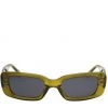Reality Eyewear Eyewear Bianca Olive Narrow Smoke Lens Sunglasses