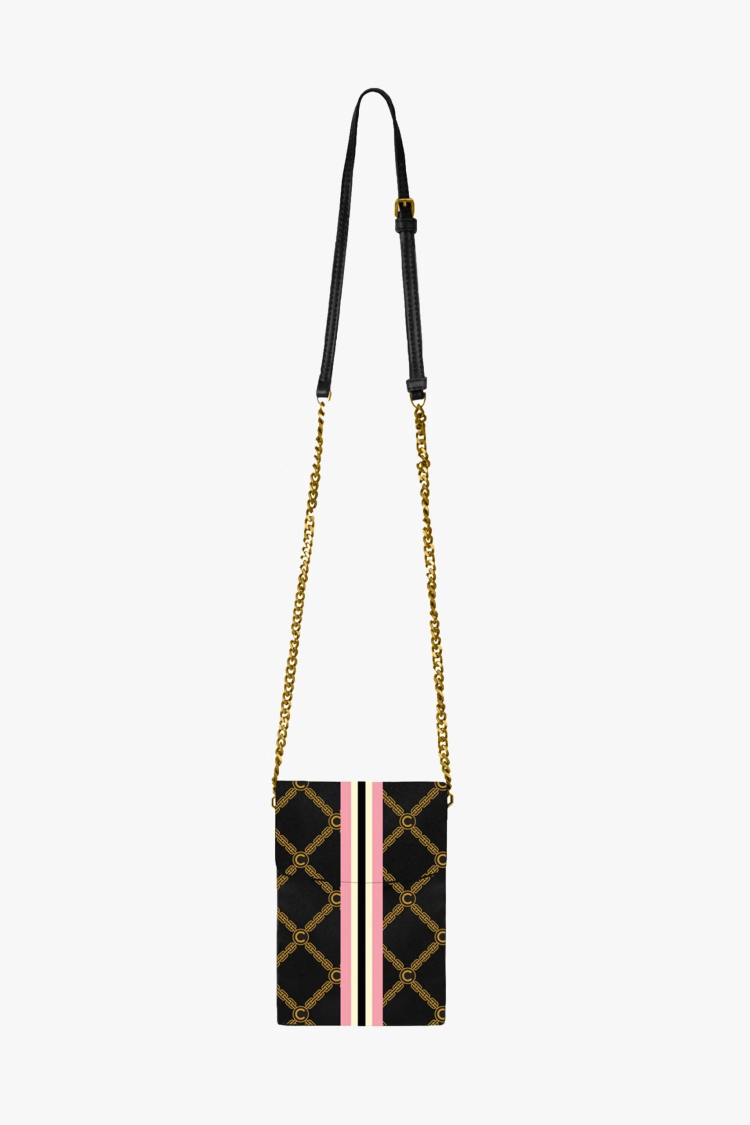 Coop Buckle The Trend Black Monogram Cross Body Bag