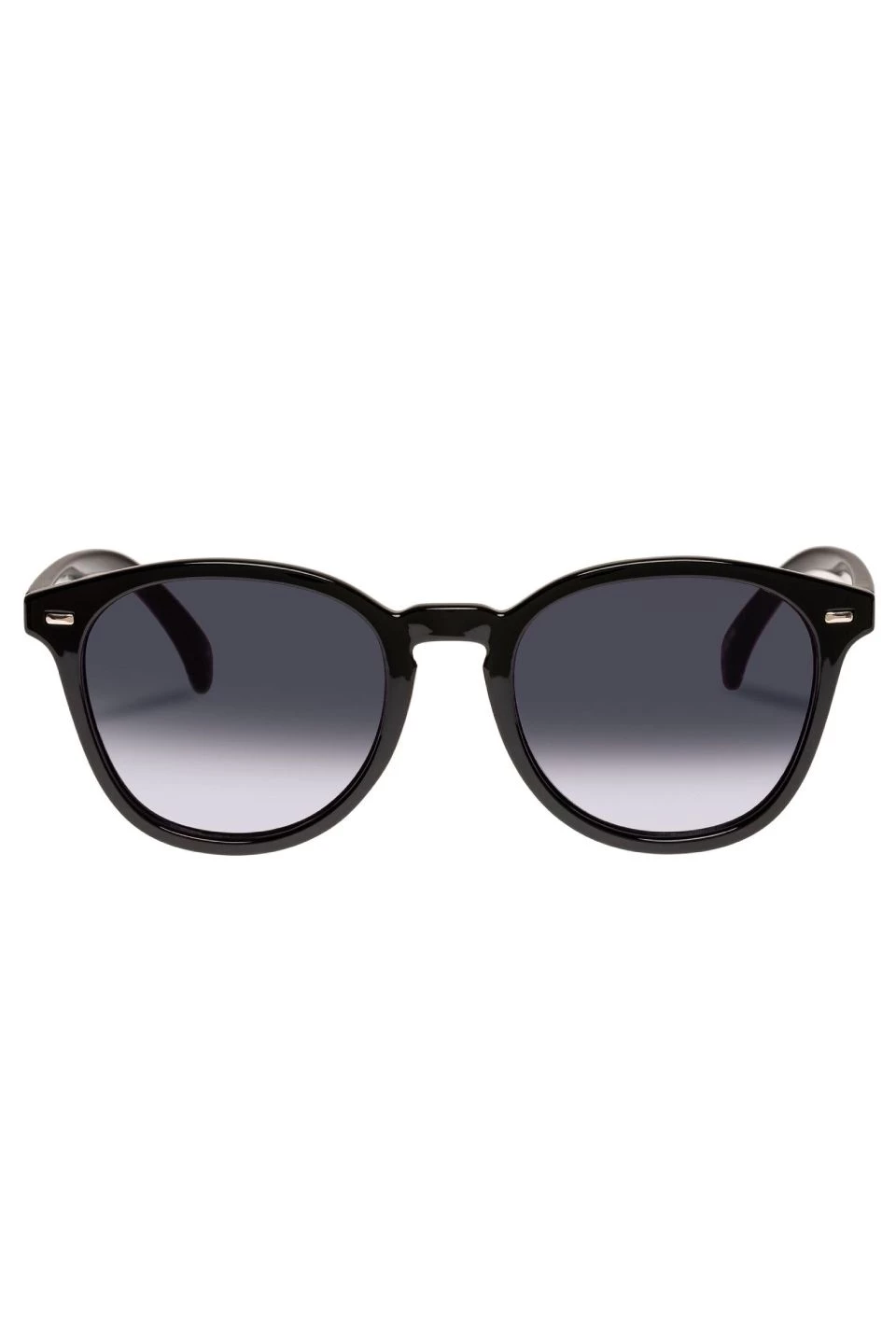 Le Specs Eyewear Bandwagon Polarised Round Black Smoke Lens Sunglasses