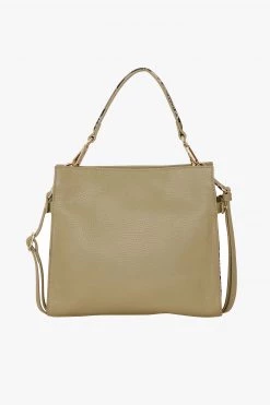SABEN Bags Bea Tussock Pale Green Python Leather Square Crossbody Bag The Edit