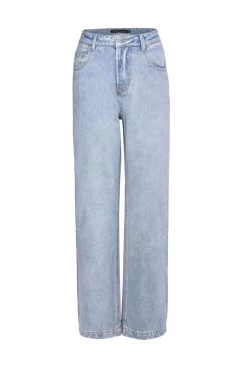 Among The Brave Billie Light Blue High Waist Long Wide Leg Denim Jean