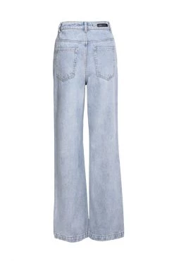 Among The Brave Billie Light Blue High Waist Long Wide Leg Denim Jean