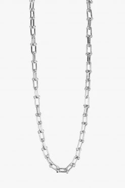 Flo Gives Back 15% To Women In Need Bolted Rhodium Chain Necklace Jewellery